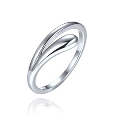 MINET Moderní stříbrný prsten kapka JMAS0337SR52