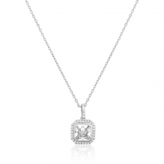 Stříbrný náhrdelník se zirkony SVLN0585SH2BI45