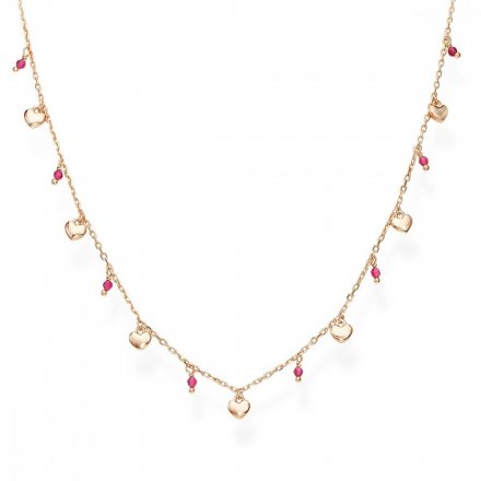 Růžově zlacený náhrdelník Amen Candy Charm CLMICURRO