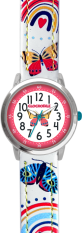 CLOCKODILE Bílé dívčí dětské hodinky MOTÝL CWG5181