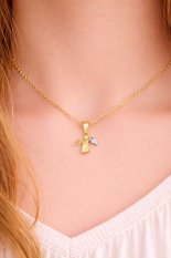 MINET Zlatý přívěsek anděl JMG0329WGP00