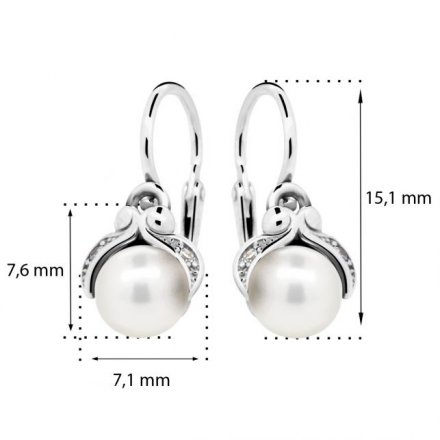 Dětské perlové náušničky Cutie C2414-10-C4-X-2