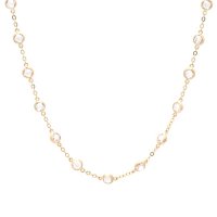 Dámský zlatý náhrdelník se zirkony KLOR-363