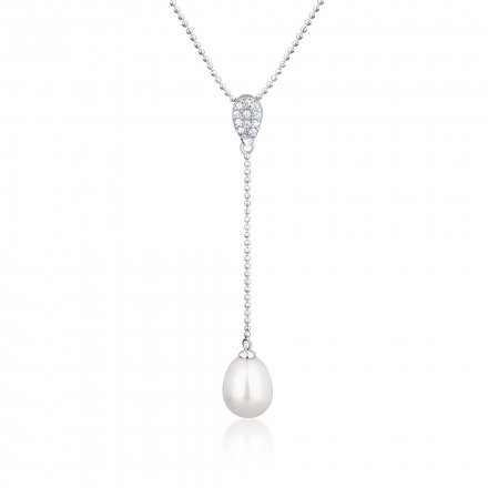 Stříbrný náhrdelník s perlou SVLN0337XD2P145