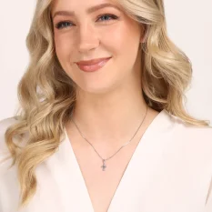 Přívěsek z bílého zlata křížek ZP0392XJ70-6100