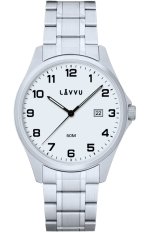 LAVVU Ocelové pánské hodinky GLIMT White LWM0320