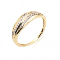 Zlatý prsten se zirkony RA000286
