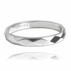 MINET minimalistický snubní stříbrný prsten JMAN0330SR60