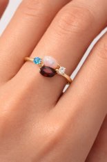 Zlatý prsten s opálem ALVP-191