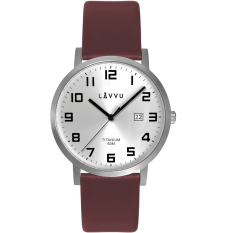 Pánské lehké titanové hodinky LAVVU TITANIUM LYNGDAL Silver LWM0210