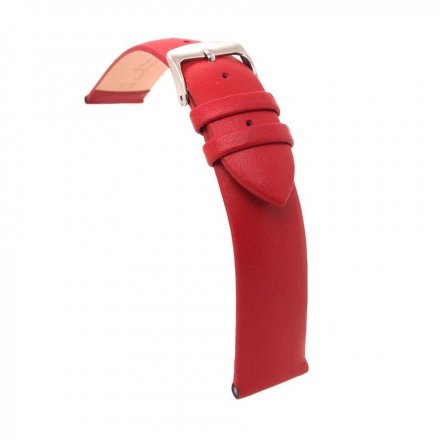 Červený kožený řemínek Diloy Essential 301.06.18 - 18 mm