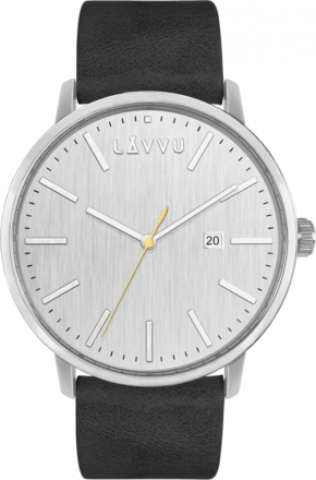 Stříbrno-černé pánské hodinky LAVVU COPENHAGEN LWM0170