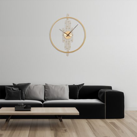 Designové kovové hodiny zlaté MPM Madrid E04.4490.80