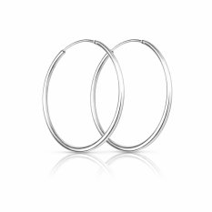MINET Stříbrné náušnice KRUHY 5 cm JMAN0136SE50