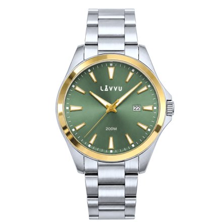 LAVVU 20 ATM Pánské hodinky ISBRYDER Gold-Green LWM0334 LAVVU 20 ATM Pánské hodinky ISBRYDER Gold-Green LWM0334