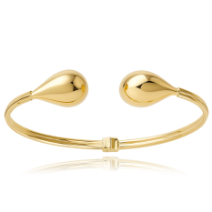 MINET Elegantní zlatý náramek s kapkami JMG0224WGB15