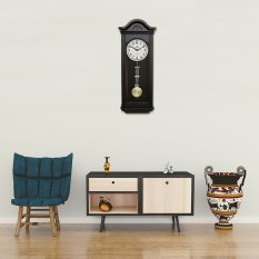 Nástěnné dřevěné hodiny tmavě hnědé PRIM Retro Kyvadlo II - B E03P.4167.54.A