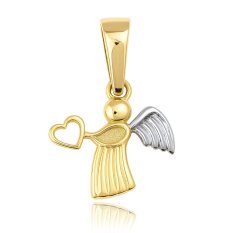 MINET Zlatý přívěsek anděl JMG0329WGP00