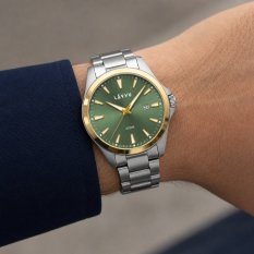 LAVVU 20 ATM Pánské hodinky ISBRYDER Gold-Green LWM0334