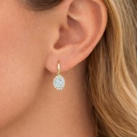 Zlaté náušnice s topazem EAG00127