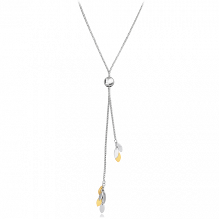 MINET Pozlacený moderní stříbrný visací náhrdelník s drobnými přívěsky JMAS0189GN75