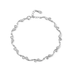 Stříbrný náramek zdobený zirkony SVLB0531XD5BI18