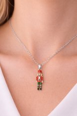 MINET Stříbrný náhrdelník louskáček JMAS8062SN45