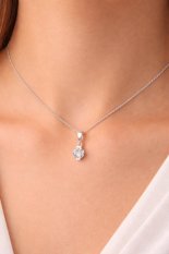 Přívěsek z bílého zlata se zirkonem PA000714