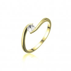 Prsten ze žlutého zlata se zirkonem RA002699