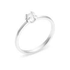 Zlatý zásnubní prsten s diamantem W-386