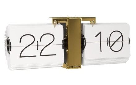 Designové překlápěcí hodiny 36cm Karlsson KA5602WH