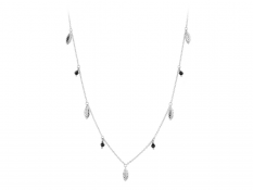 Stříbrný náhrdelník s onyxem SVLN0176XH2NO00
