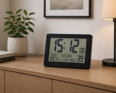 Rádiem řízené hodiny s teploměrem a vlhkoměrem 60.010.612