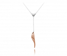 Rose gold stříbrný náhrdelník MINET JMAS0086BN40
