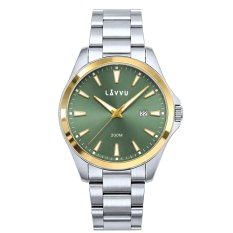 LAVVU 20 ATM Pánské hodinky ISBRYDER Gold-Green LWM0334