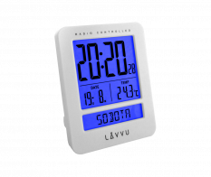 Digitální budík řízený rádiovým signálem LAVVU Duo White LAR0020