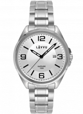 Pánské hodinky se safírovým sklem LAVVU HERNING Silver LWM0090