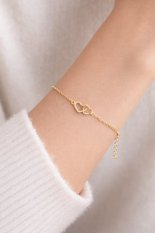 MINET Zlatý náramek se srdíčky JMG0244WGB18