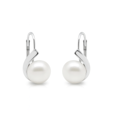 Náušnice z bílého zlata s perlou KO-236811765BP