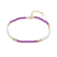 Stříbrný náramek s rubínem XBA18-2