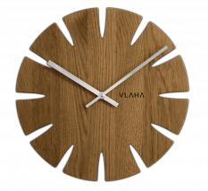 Dubové hodiny VLAHA se stříbrnými ručkami VCT1014