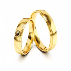Zlaté snubní prsteny se zirkony vzor 326/G