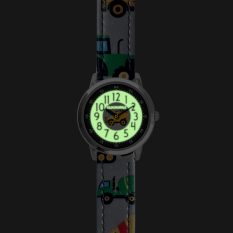CLOCKODILE Svítící šedé chlapecké dětské hodinky BAGRY CWB0091