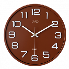 Nástěnné hodiny JVD SWEEP hnědé HX2472.5
