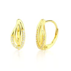 Pozlacené stříbrné náušnice se zirkony SVLE3401XJ6GO00