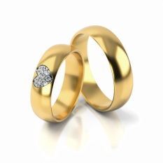 Zlaté snubní prsteny se zirkony vzor 310/G