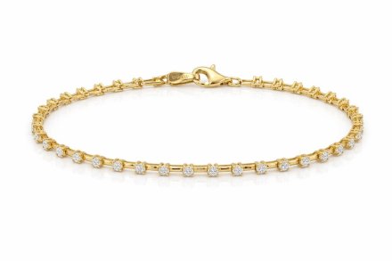 MINET Elegantní zlatý náramek se zirkony JMG0288WGB16 MINET Elegantní zlatý náramek se zirkony JMG0288WGB16