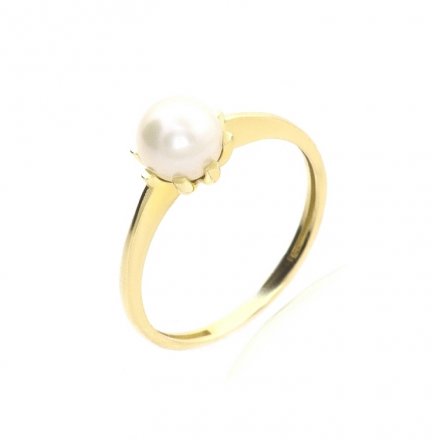 Zlatý prsten s perlou HELP-166
