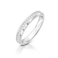 MINET stříbrný snubní prsten s bílými zirkony JMAN0450SR49