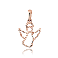 MINET Elegantní zlatý přívěs z růžového zlata anděl JMG0274WRP00